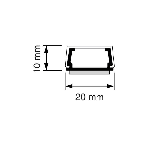 MK 10 Mini-koker met plakstrip wit (RAL 9010), met plakstrip