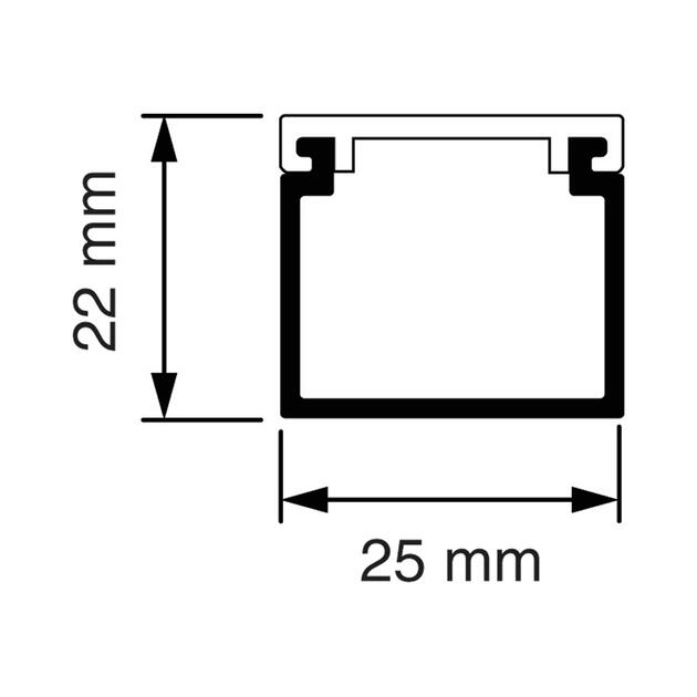 KK 25x22 Kabelkoker grijs (RAL 7030)