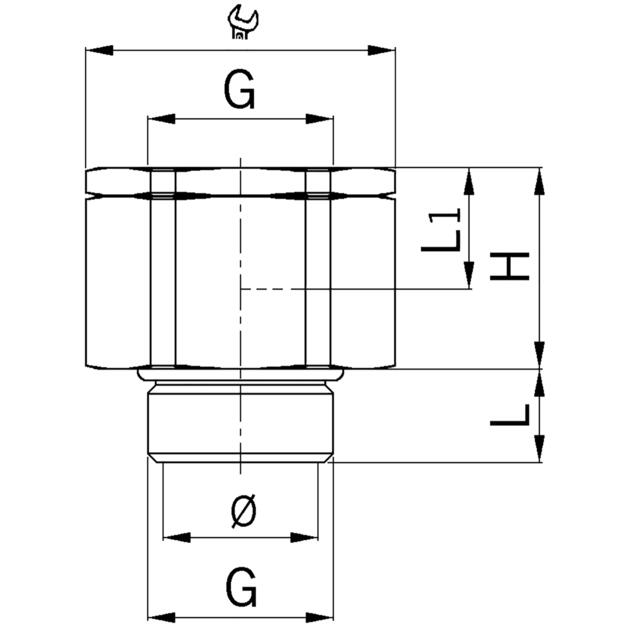 AGRO universele draaiadapter messing